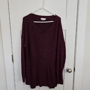 Ava & Viv Burgundy Knit Sweater